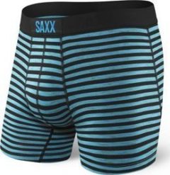 SAXX Bokserki męskie Vibe Boxer Modern Fit Black Space Hiker Stripe r. S (SXBM35KSH). Czarne bokserki męskie Saxx, bez wzorów. Za 177.08 zł.