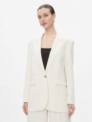 MAX&Co. Marynarka Insegna Biały Regular Fit. Białe marynarki i żakiety damskie MAX&Co., bez wzorów, z syntetyku, bez kołnierzyka, bez ramiączek. Za 639.99 zł.