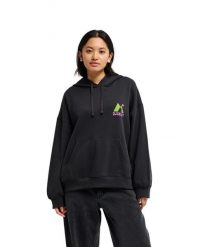 Bluza z kapturem dla Kobiety STANDARD Czarny. Czarne bluzy damskie Quiksilver, m, bez wzorów, z bawełny, klasyczne, bez ramiączek, z kapturem. Za 299.99 zł.