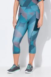 Damskie Legginsy funkcyjne 3/4 szybkoschnące. Niebieskie legginsy damskie Ulla Popken, bez wzorów, z elastanu. Za 211.99 zł.