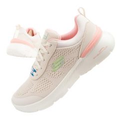 Buty sportowe sneakersy damskie Skechers Air Dynamight 2.0 beżowe. Brązowe obuwie sportowe damskie Skechers, bez wzorów, bez zapięcia, do biegania. Za 259.00 zł.