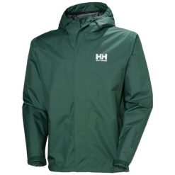 Kurtka wodoodporna Helly Hansen Seven J. Zielone kurtki męskie Helly Hansen, m, bez wzorów, sportowe, bez kaptura. Za 486.50 zł.