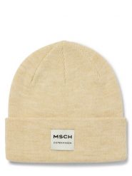 Msch Copenhagen czapka wełniana MSCHMojo Kobiety Wełna beżowy, ONE SIZE. Brązowe czapki damskie MSCH Copenhagen, na zimę, bez wzorów, z dzianiny, eleganckie. Za 89.95 zł.