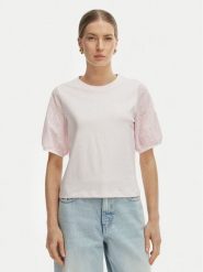 Vero Moda Bluzka Janni 10340706 Różowy Regular Fit. Czerwone bluzki damskie Vero Moda, m, bez wzorów, z bawełny, bez kołnierzyka, bez ramiączek. Za 99.99 zł.