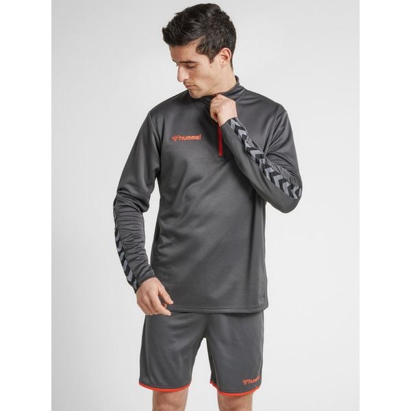 Bluza Hummel demi-zip hmlAUTHENTIC. Białe bluzy męskie Hummel, m, bez wzorów, z materiału, sportowe, bez ramiączek, bez kaptura. Za 160.00 zł.