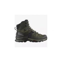 Buty trekkingowe męskie Salomon Quest 4D 4 Gtx. Zielone buty zimowe męskie Salomon, bez wzorów, z materiału, za kostkę, bez obcasa, bez zapięcia. Za 923.00 zł.
