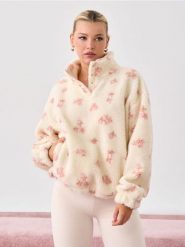 Bluza sherpa ze stójką - Inny. Bluzy damskie Sinsay, l, bez wzorów, bez ramiączek, bez kaptura. Za 69.99 zł.