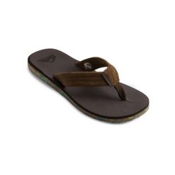 Sandały dla Mężczyzn CARVER SUEDE RECYCLED. Brązowe sandały męskie Quiksilver, bez wzorów, z gumy, bez zapięcia. Za 159.99 zł.