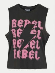 Noisy May Top Rebel 27034002 Szary Oversize. Szare topy damskie Noisy May, m, bez wzorów, z bawełny, bez kołnierzyka, bez ramiączek. Za 49.99 zł.