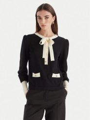 Luisa Spagnoli Sweter Maluma 100211 Czarny Regular Fit. Czarne swetry nierozpinane damskie Luisa Spagnoli, m, bez wzorów, z wełny, bez kołnierzyka, bez ramiączek. Za 1,359.00 zł.