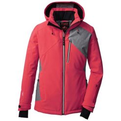 Kurtka damska Killtec 38605 KSW 7 WMN SKI JCKT. Czerwone kurtki sportowe damskie KILLTEC, bez wzorów, bez ramiączek, bez kaptura, trekkingowe. W wyprzedaży za 529.99 zł.