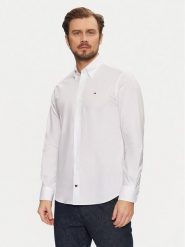 Tommy Hilfiger Koszula MW0MW37595 Biały Regular Fit. Białe koszule męskie Tommy Hilfiger, m, bez wzorów, z bawełny, bez kołnierzyka, bez ramiączek. Za 219.99 zł.