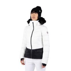 Damska kurtka z kapturem Rossignol Joseray. Białe kurtki sportowe damskie Rossignol, na zimę, bez wzorów, z puchu, bez ramiączek, z kapturem, narciarskie. Za 2,451.00 zł.