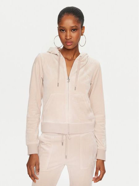 Juicy Couture Bluza Robertson JCAP176 Różowy Slim Fit. Czerwone bluzy damskie Juicy Couture, m, bez wzorów, z syntetyku, bez ramiączek, bez kaptura. Za 379.99 zł.