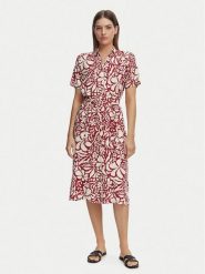 ONLY Sukienka koszulowa Yasmin 15357241 Czerwony Regular Fit. Czerwone sukienki damskie ONLY, m, bez wzorów, z wiskozy, bez kołnierzyka, bez ramiączek, koszulowe. Za 149.99 zł.