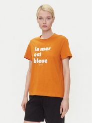 Mustang T-Shirt Floris 1016157 Pomarańczowy Relaxed Fit. Brązowe t-shirty damskie Mustang, m, bez wzorów, z bawełny, bez kołnierzyka, bez ramiączek. Za 49.99 zł.