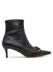 TWINSET Botki 252TCP034 00006 Czarny. Czarne botki damskie Twinset, bez wzorów, ze skóry, bez obcasa, na szpilce, bez zapięcia. Za 1,099.00 zł.