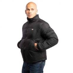 Kurtka zimowa męska Dicies Alatna. Czarne kurtki męskie Dickies, na zimę, m, bez wzorów, sportowe, bez kaptura. W wyprzedaży za 426.50 zł.