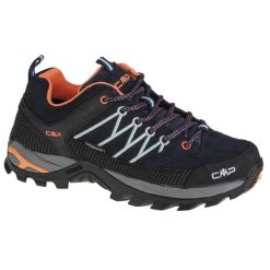 Buty trekkingowe damskie, CMP Rigel Low. Czarne obuwie trekkingowe damskie CMP, z materiału, bez zapięcia. W wyprzedaży za 359.99 zł.