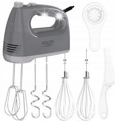 Mikser Adler Mikser ręczny Robot kuchenny 750W 5 biegów + TURBO 4 Mieszadeł Wolny start. Roboty kuchenne Adler. Za 241.98 zł.