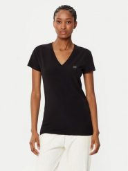 Armani Exchange T-Shirt XW000105 AF11929 UC001 Czarny Slim Fit. Czarne t-shirty damskie Armani Exchange, s, bez wzorów, z bawełny, bez kołnierzyka, bez ramiączek. Za 159.99 zł.