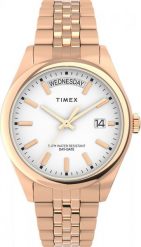 Zegarek Timex Zegarek damski Timex TW2W32200 różowe złoto. Czerwone zegarki damskie Timex, złote. Za 849.00 zł.