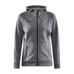 Bluza sportowa damska Craft Core Soul Full Zip. Szare bluzy damskie Craft, m, bez wzorów, sportowe, bez ramiączek, z kapturem. Za 390.70 zł.
