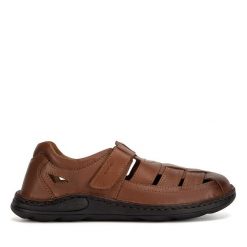 Sandały Go Soft. Brązowe sandały męskie GO SOFT, bez wzorów, bez zapięcia. Za 139.99 zł.