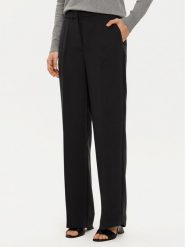 Tommy Hilfiger Spodnie materiałowe WW0WW45445 Czarny Regular Fit. Czarne spodnie materiałowe damskie Tommy Hilfiger, bez wzorów, z materiału. Za 379.99 zł.