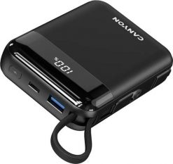 Powerbank Canyon OnPower 104 10000 mAh czarny - Przenośne źródło zasilania CNS-CPB104B (5291485019716). Czarne powerbanki Canyon. Za 156.74 zł.