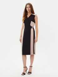 DKNY Sukienka koktajlowa DD5N1H61 Czarny Slim Fit. Czarne sukienki damskie DKNY, bez wzorów, z syntetyku, wizytowe, bez kołnierzyka, bez ramiączek. Za 369.99 zł.