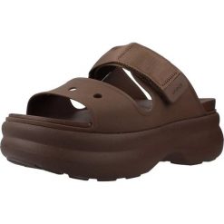Sandały CROCS 212861C Brązowy. Brązowe sandały damskie Crocs, bez wzorów, z syntetyku, bez obcasa, bez zapięcia. Za 354.99 zł.