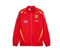 Kurtka z dresu Puma Ferrari Hypercar. Czerwone kurtki męskie Ferrari, s, bez wzorów, z dresówki, sportowe, bez kaptura. Za 949.05 zł.