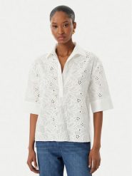 LOLA CASADEMUNT Bluzka LS2615055 Biały Relaxed Fit. Białe bluzki damskie LOLA CASADEMUNT, l, bez wzorów, z bawełny, bez kołnierzyka, bez ramiączek. Za 543.99 zł.