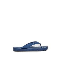 Klapki Pepe Jeans Shore. Niebieskie klapki męskie Pepe Jeans, bez wzorów, z gumy, bez zapięcia. Za 120.60 zł.