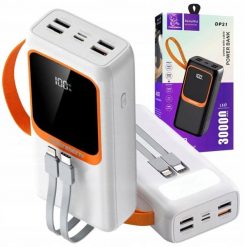 POWER BANK DENMEN BATERIA AWARYJNA 30000mAh BIAŁY DP31 USB + TYP-C. Białe powerbanki KAKU. Za 105.52 zł.