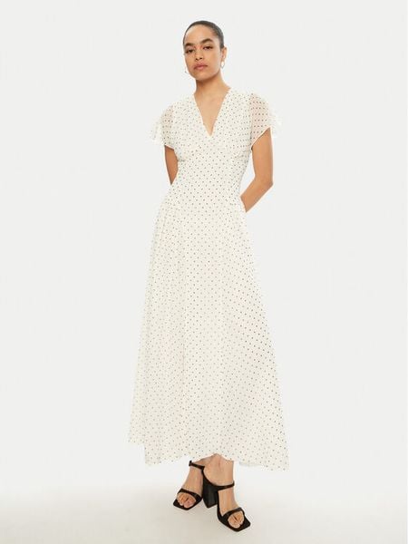 ROTATE Sukienka codzienna 114227 Biały Regular Fit. Białe sukienki damskie ROTATE, na co dzień, bez wzorów, z syntetyku, bez kołnierzyka, bez ramiączek, proste. Za 759.99 zł.