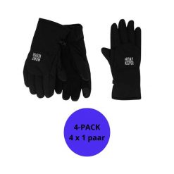 Rękawiczki zimowe męskie - Softshell - I-Touch 4 pary. Czarne rękawiczki męskie HEAT KEEPER, na zimę, bez wzorów, z poliamidu. Za 313.29 zł.