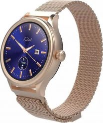 Smartwatch Forever Icon AW-100 Różowe złoto (ICON AW-100 Różowo-Złoty). Czerwone zegarki smartwatch Forever, bez wzorów. Za 349.00 zł.
