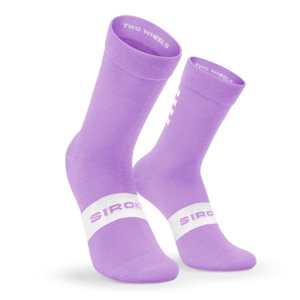 Skarpetki kolarskie unisex SIROKO S1 Lilac Etna. Niebieskie skarpetki damskie SIROKO, bez wzorów, z nylonu. Za 67.00 zł.