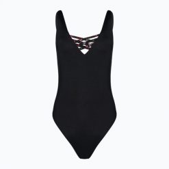 Strój kąpielowy jednoczęściowy damski EA7 Emporio Armani Water Sports BW Tape. Czarne stroje kąpielowe damskie EA7 Emporio Armani, l, bez wzorów, z elastanu. Za 219.99 zł.