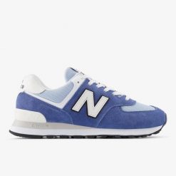 Buty klasyczne unisex New Balance 574 Lifestyle (U5747JD). Niebieskie obuwie trekkingowe damskie New Balance, z materiału, bez zapięcia. Za 429.00 zł.