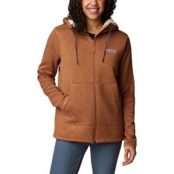 Damska bluza polarowa Columbia Weather Sherpa z pełnym zamkiem błyskawicznym. Brązowe bluzy damskie Columbia, xs, bez wzorów, z polaru, sportowe, bez ramiączek, bez kaptura. W wyprzedaży za 560.00 zł.