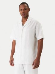 Emporio Armani Koszula EM000593 AF20590 U0002 Biały Regular Fit. Białe koszule męskie Emporio Armani, m, bez wzorów, z wiskozy, bez kołnierzyka, bez ramiączek. Za 579.99 zł.