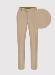 PAKO LORENTE – Beżowe garniturowe spodnie męskie z wełną. Brązowe eleganckie spodnie męskie Pako Lorente, m, bez wzorów, z wełny, eleganckie. Za 299.99 zł.