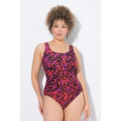 Damskie Strój kąpielowy z nadrukiem bez miękkich miseczek okrągły dekolt. Czerwone stroje kąpielowe damskie Ulla Popken, plus size, bez wzorów, z elastanu. Za 199.99 zł.