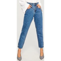 Jeansy mom fit - Granatowy. Jeansy damskie marki Reserved. Za 119.99 zł.