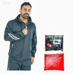 Salewa Dres kompletny męski Pierre Cardin Paris full zip rozpinany z kapturem M-2XL ZIELONY M. Zielone komplety dresowe męskie Salewa, m, bez wzorów, z dresówki. Za 255.00 zł.