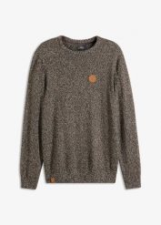 Cienki sweter z czystej bawełny. Niebieskie swetry męskie bonprix, m, bez wzorów, z bawełny, bez kołnierzyka, bez ramiączek. Za 129.99 zł.