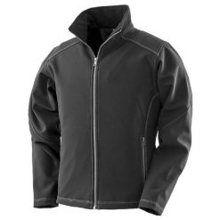 Damska Kurtka Softshell WorkGuard. Czarne kurtki sportowe damskie RESULT, s, bez wzorów, z softshellu, bez ramiączek, bez kaptura, trekkingowe. Za 172.99 zł.